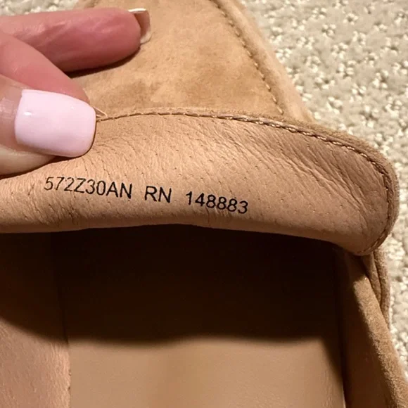 Bibi Lou Anthropologie Zagreb Suede Loafers Camel Tan Size 39/8.5 - Picture 11 of 11
